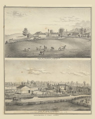 Residences of Stephen Garinger & Adam Nebberzoll 32, Ohio 1875 Old Town Map Custom Reprint - Fayette County