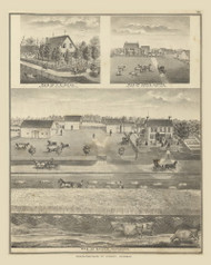 Residences of C.G. Mead, John C. Capps & Mathew Anderson 35, Ohio 1875 Old Town Map Custom Reprint - Fayette County