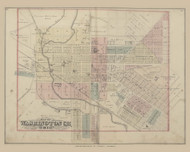 Washington C.H. 38, Ohio 1875 Old Town Map Custom Reprint - Fayette County