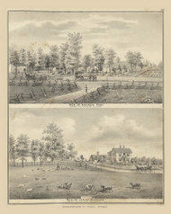 Residences of Andrew Post & Josiah Hopkins 44, Ohio 1875 Old Town Map Custom Reprint - Fayette County