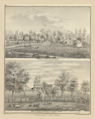 Residences of Capt. E. Henkle & Cisamore Carr 46, Ohio 1875 Old Town Map Custom Reprint - Fayette County