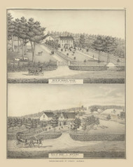 Residences of Daniel Wood and Robt. S. Waters 53, Ohio 1875 Old Town Map Custom Reprint - Fayette County