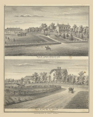 Residences of Jame Straley and Dr. Wm. H. Jones 57, Ohio 1875 Old Town Map Custom Reprint - Fayette County