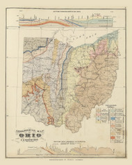 Geological Map of Ohio 75, 1875 Old Map Custom Reprint - From the Atlas of  Fayette County, Ohio
