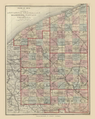 Ashtabula, Geauga, Lake, Mahoning, Portage and Trumbull Counties, Ohio 78, 1875 Old Map Custom Reprint - From the Atlas of  Fayette County, Ohio