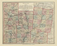 Champaign, Clarke, Darke, Greene, Miami, Montgomery and Preble Counties, Ohio 88, 1875 Old Map Custom Reprint - From the Atlas of  Fayette County, Ohio