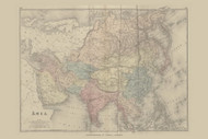 Asia 118, 1875 Old Map Custom Reprint - From the Atlas of  Fayette County, Ohio