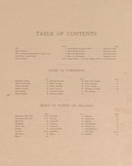 Table of Contents  3, Ohio 1890 Old Town Map Custom Reprint - LoganCo