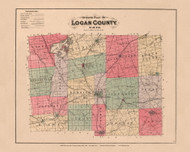 Logan County  5, Ohio 1890 Old Town Map Custom Reprint - LoganCo