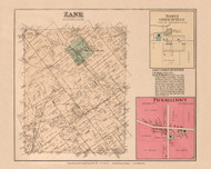 Zane, North Greenfield, Pickerelltown 7, Ohio 1890 Old Town Map Custom Reprint - LoganCo