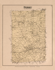 Perry  11, Ohio 1890 Old Town Map Custom Reprint - LoganCo