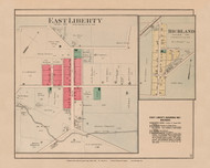 East Liberty, Richland 13, Ohio 1890 Old Town Map Custom Reprint - LoganCo