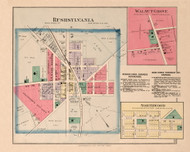 Rushylvania, Walnut Grove, Northwood 19, Ohio 1890 Old Town Map Custom Reprint - LoganCo
