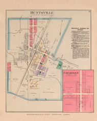 Huntsville, Cherokee 41, Ohio 1890 Old Town Map Custom Reprint - LoganCo