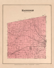 Harrison 45, Ohio 1890 Old Town Map Custom Reprint - LoganCo