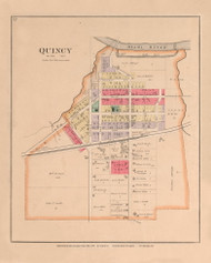 Quincy 52, Ohio 1890 Old Town Map Custom Reprint - LoganCo