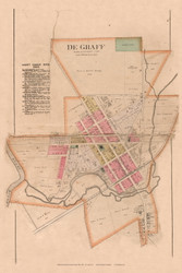 DeGraff 53, Ohio 1890 Old Town Map Custom Reprint - LoganCo