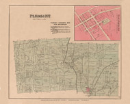 Pleasant, Logansville 57, Ohio 1890 Old Town Map Custom Reprint - LoganCo