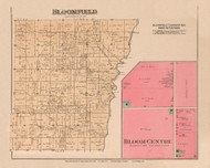 Bloomfield, Bloom Center 61, Ohio 1890 Old Town Map Custom Reprint - LoganCo