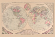 World Map 72, Ohio 1890 Old Town Map Custom Reprint - LoganCo