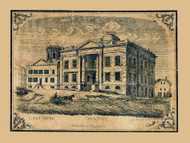 Court House - Burlington, Vermont 1857 Old Town Map Custom Print - Chittenden Co.