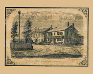 Stanton Hotel - EssexJct, Vermont 1857 Old Town Map Custom Print - Chittenden Co.