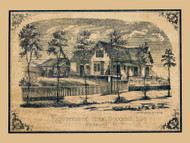 Orson Goodrich Residence - Richmond, Vermont 1857 Old Town Map Custom Print - Chittenden Co.