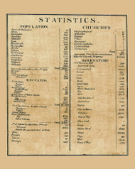 Statistics, Vermont 1857 Old Town Map Custom Print - Chittenden Co.