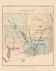 Molunkus Macwahoc Plantation I R5 IR4, Maine 1877 Old Town Map Reprint - Aroostook Co. 9