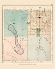 Chapman Plantation R4 XI X R3 X, Maine 1877 Old Town Map Reprint - Aroostook Co. 59