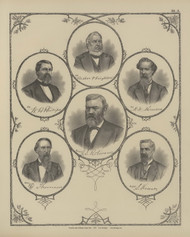 Pictures: Usher P. Leighton, W.H. Phillips, A. W. Munson, J.S. Robinson, D. Thomson, Judge S. Kraner - Page 31, Ohio 1879 Old Town Map Custom Reprint - Hardin Co.