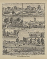 Residences & Farms of John Lafferty, Parker Longfellow &  Aaron Lehr - Page 82 , Ohio 1879 Old Town Map Custom Reprint - Hardin Co.