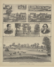 Homestead Farm Former Residence of Thomas Hueston, M.S. Dunlap - Res. & Farm,  Matthew Mahan - Res. & Farm - Page 87, Ohio 1879 Old Town Map Custom Reprint - Hardin Co.