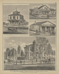 Residences of Dr.E.B. Heistand, A.B. Johnson, A. J. Meyers and Res. & Tailor Shop of Gottlieb Danz - Page 106, Ohio 1879 Old Town Map Custom Reprint - Hardin Co.