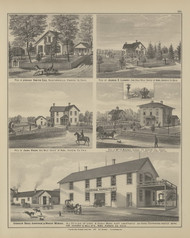 Residences of John Hoon, Wm. H. Brown, James E. Lowry & Josiah Smith - Conner Brothers Carriage & Wagon Works - Page 119, Ohio 1879 Old Town Map Custom Reprint - Hardin Co.