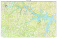 Kerr Reservoir 1970 - Custom USGS Old Topo Map - Virginia