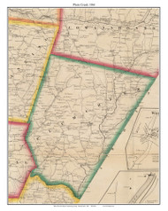 Plum Creek, Pennsylvania 1861 Old Town Map Custom Print - Armstrong Co.