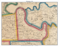 Washington, Pennsylvania 1861 Old Town Map Custom Print - Armstrong Co.
