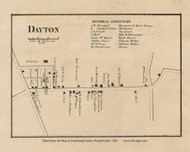 Dalton Village, Wayne Pennsylvania 1861 Old Town Map Custom Print - Armstrong Co.