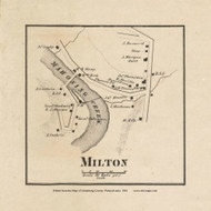 Milton Village, Wayne Pennsylvania 1861 Old Town Map Custom Print - Armstrong Co.
