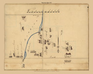 Watervliet, Ohio 1835 Old Map Reprint - Shaker Villages USA Regional