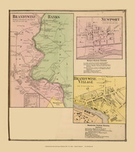 Brandywine, Banks, and Newport Villages, Delaware State Atlas 1868 Old Town Map Reprint - New Castle Co.