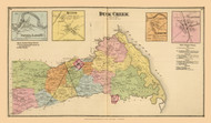 Duck Creek Town, Smyrna Landing, Kenton, Salisbury, and Clayton Villages, Delaware State Atlas 1868 Old Town Map Reprint - Kent Co.