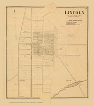 Lincoln Village, Delaware State Atlas 1868 Old Town Map Reprint - Sussex Co.
