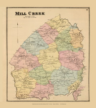 Mill Creek, Delaware State Atlas 1868 Old Town Map Reprint - New Castle Co.