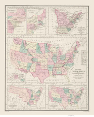 Historic map of the United States of America - 1878 O.W. Gray - USA Atlases