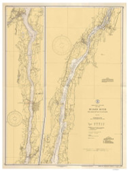 Hudson River - Wappinger Creek to Hudson 1935 - Old Map Nautical Chart AC Harbors 283 - New York