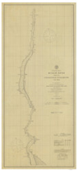 Hudson River - Haverstraw to Poughkeepsie 1878 - Old Map Nautical Chart AC Harbors 371 - New York