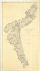 Hudson River - East Side, Croton to Peekskill 1878 - Old Map Nautical Chart AC Harbors 1472 - New York