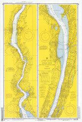 Hudson River - New York to Wappinger Creek 1971 - Old Map Nautical Chart AC Harbors 282 - New York